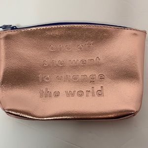 IPSY zip bag “..she went to change the world”